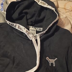 Victoria's Secret Black Hoodie with Silver Accents